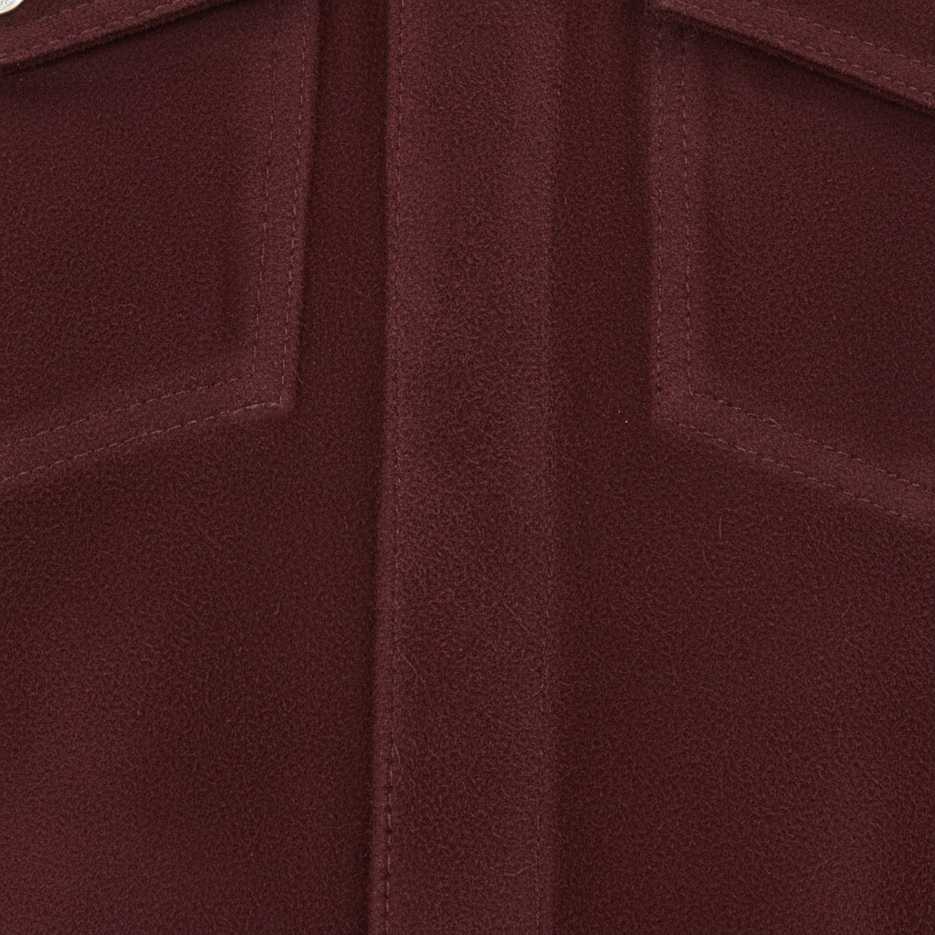 close-up-leather - Men's Trucker Suede Jacket, Suede Jacket for Men, Burgundy Suede Trucker Jacket