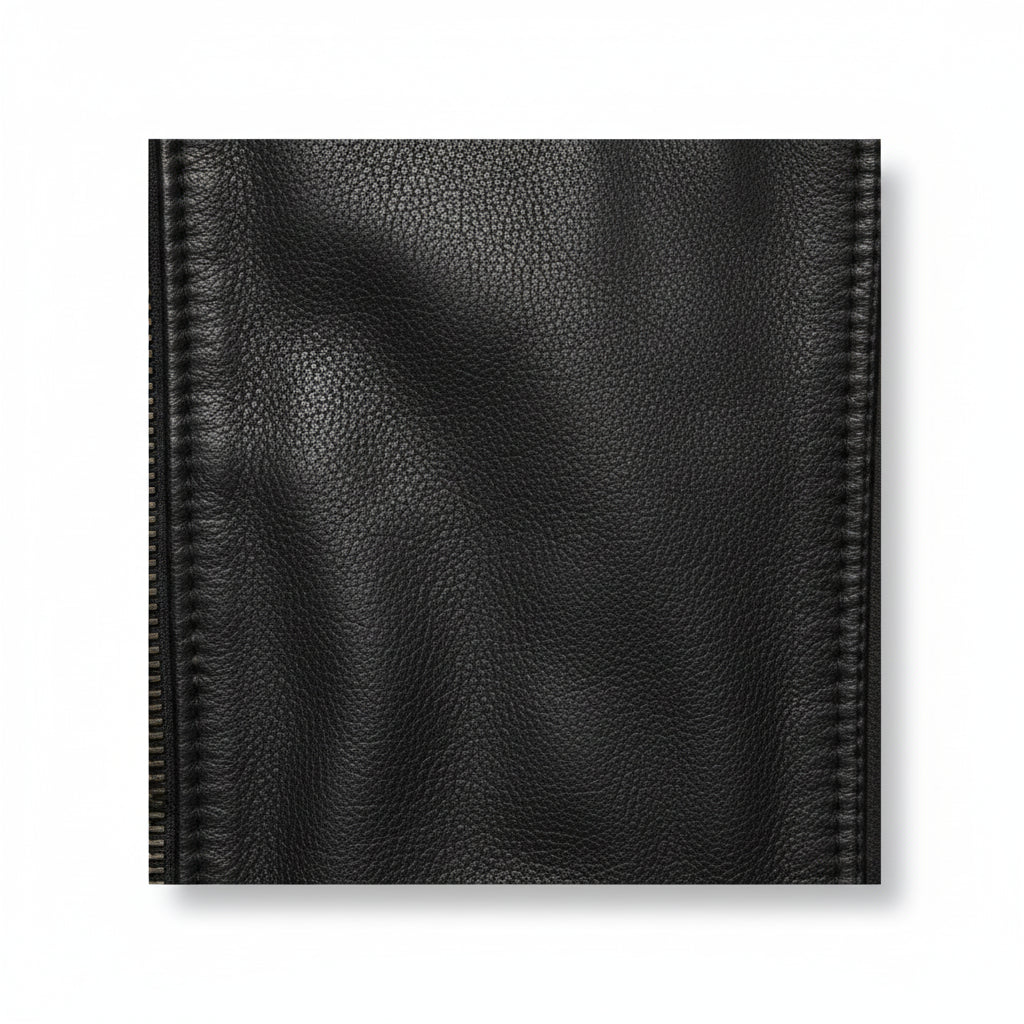 close-up-leather - New Black biker leather jacket, Men black bober leather jacket, men jackets