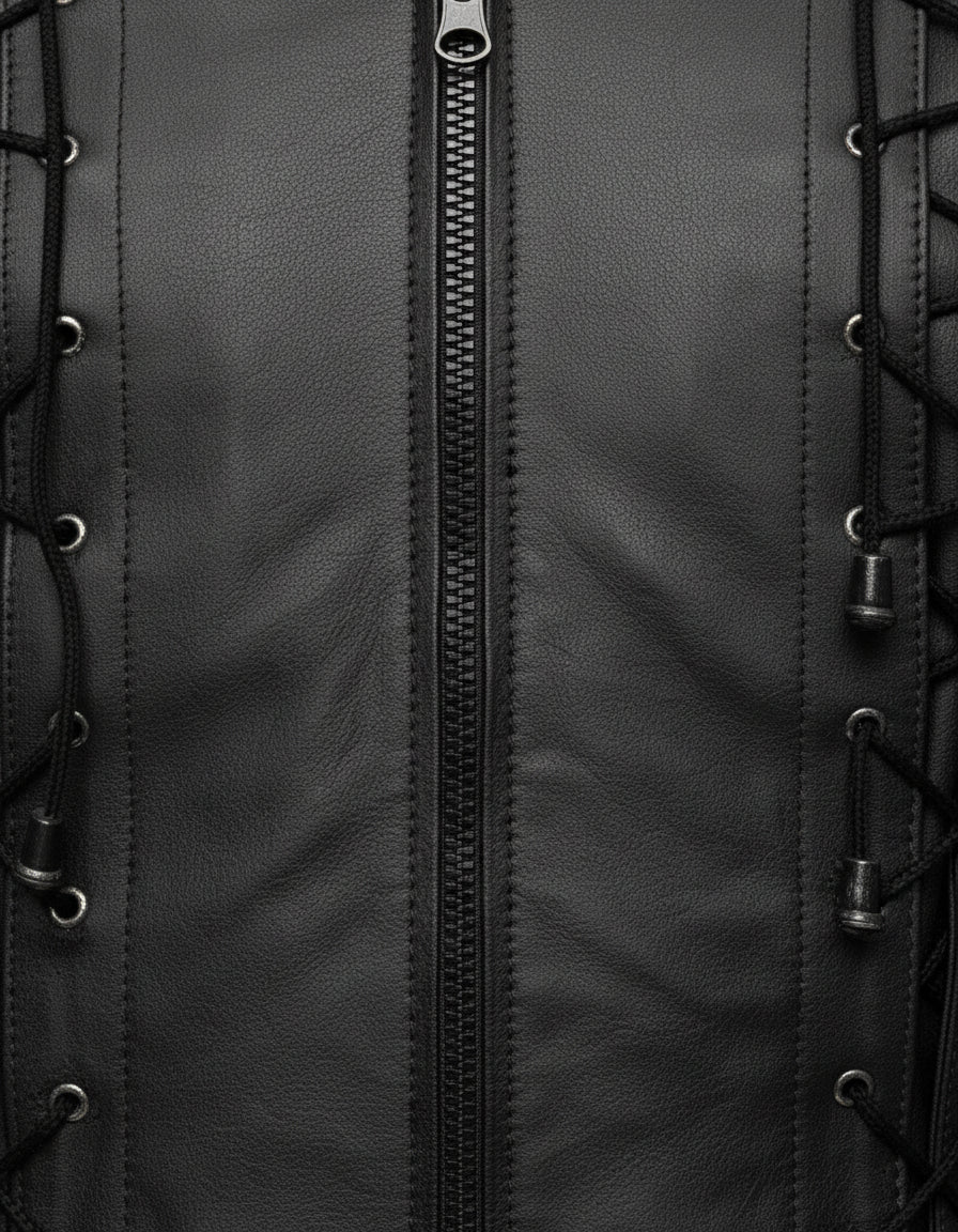 close-up-leather - Roy Harper Black Arrow Jacket, Men Leather Jacket Celebrity Jackets For