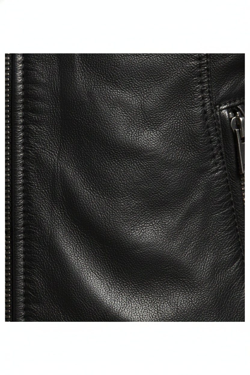 close-up-leather - Women Black Removable Hooded Black Leather Jacket, Biker Style Jacket