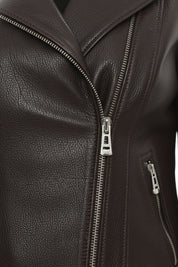close-up-leather - Women's Biker Leather Jacket, Moto Jacket for Women, Handmade Leather Motorcycle Jacket