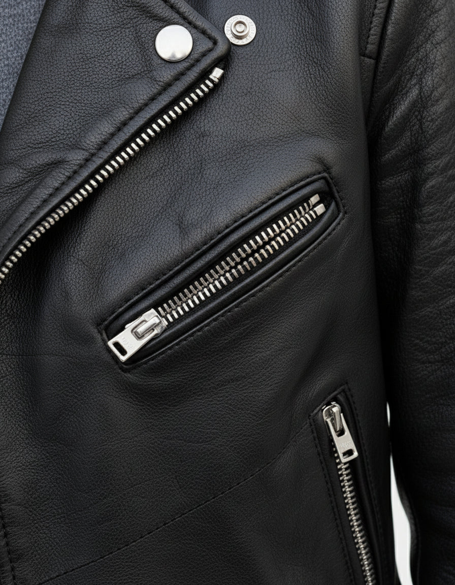 close-up-leather - Women's Black Leather Biker Jacket