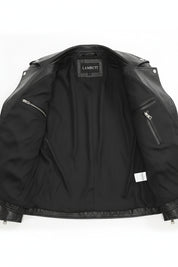 close-up-lining - Men's Moto Leather Jacket, Biker Jacket, Leather Motorcycle Jacket, Men's Leather Moto Jacket