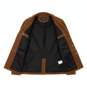 close-up-lining - Men's Safari Jacket, Field Jacket for Men, Suede Field Jacket, Men's Outdoor Jacket