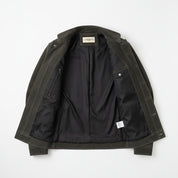 close-up-lining - Men's Shirt Jacket, Men's Utility Jacket, Olive Green Suede Jacket, Casual Suede Jacket