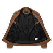 close-up-lining - Men's Trucker Suede Jacket, Men's Suede Jacket, Casual Suede Jacket, Lightweight Suede Jacket