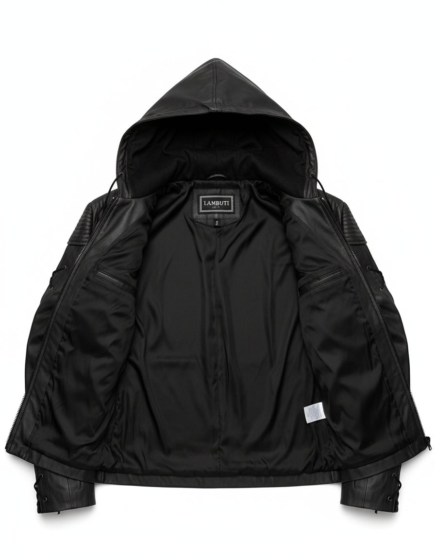 close-up-lining - Roy Harper Black Arrow Jacket, Men Leather Jacket Celebrity Jackets For