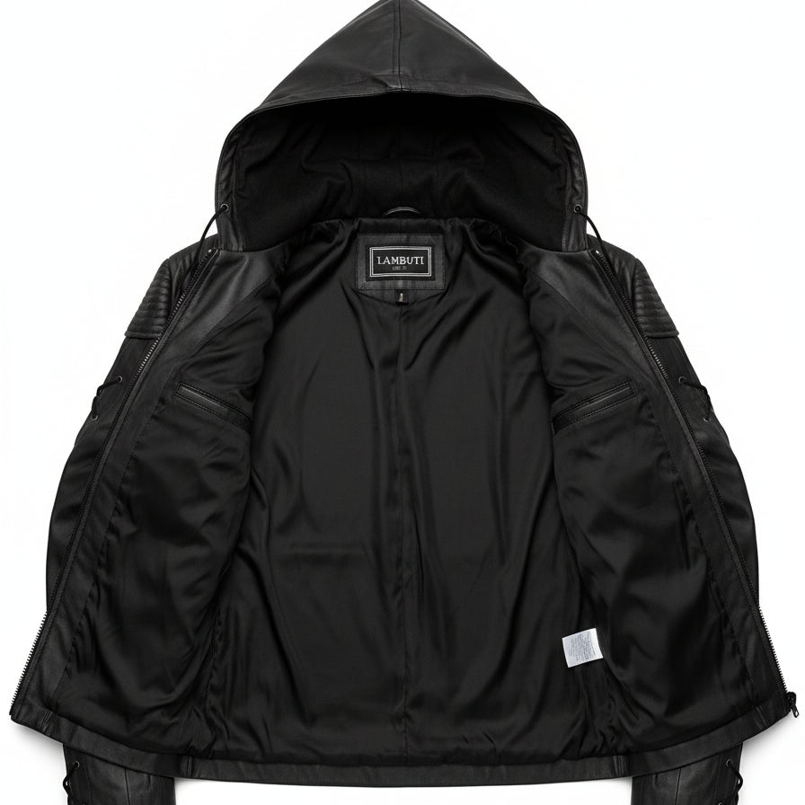 close-up-lining - Roy Harper Black Arrow Jacket, Men Leather Jacket Celebrity Jackets For
