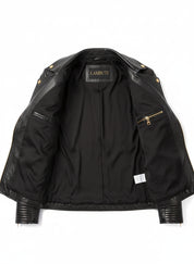 close-up-lining - Women Black Leather Jacket, Leather Jackets For , Fashion Jacket