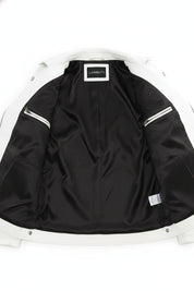 close-up-lining - Women's Biker Leather Jacket, Moto Style Jacket, Leather Motorcycle Jacket, Women's Moto Jacket