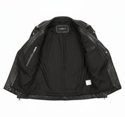 close-up-lining - Women's Biker Leather Jacket, Women's Moto Jacket, Leather Motorcycle Jacket, Women's Leather Jacket