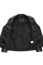 close-up-lining - Women's Biker Leather Jacket, Women's Moto Jacket, Leather Motorcycle Jacket, Women's Leather Moto Jacket