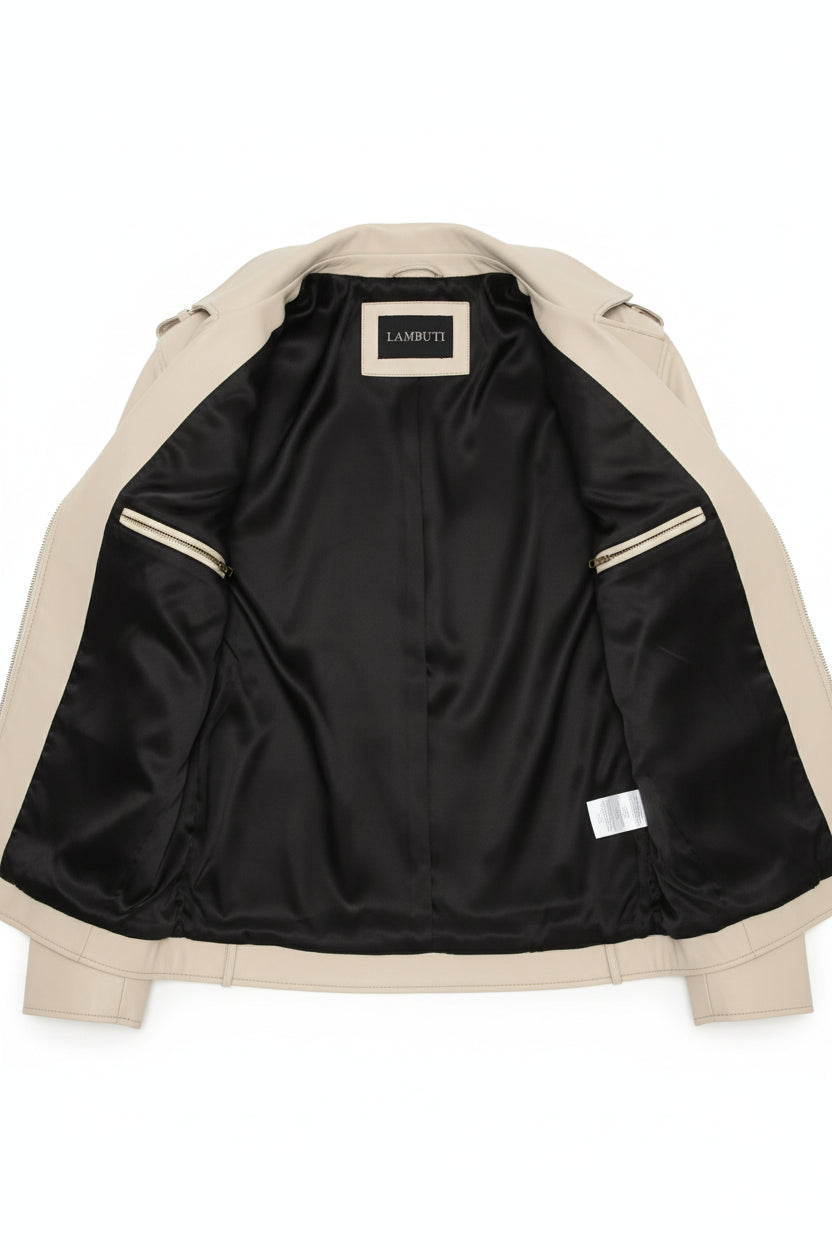 close-up-lining - Women's Moto Leather Jacket, Women's Motorcycle Jacket, Women's Biker Jacket, Women's Leather Jacket