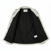 close-up-lining - Women's Utility Jacket, Women's Shirt Jacket, Belted Jacket, Vegan Leather Jacket
