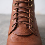 Cognac Pull-Up Leather Boot Kilties - False Tongues — Abbergate