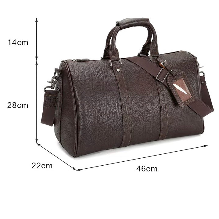 Handmade Weekender Full-Grain Leather Men's Duffel Bag