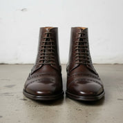 Men's Dark Brown Leather Lace-up Ankle Boots