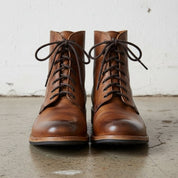 Handcrafted Men's Brown Lace-Up High Ankle Boots