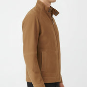 Men's Handmade Racer Suede Jacket