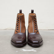 Handmade Men's Two Tone Leather Ankle Boots