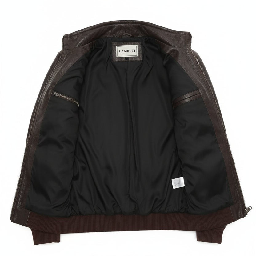 Men's Handmade Cafe Racer Leather Jacket