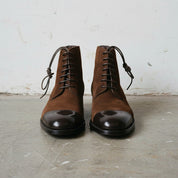 Handcrafted Brown Leather Suede Ankle Boots
