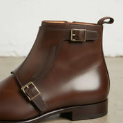 Men's Brown Leather Side Zipper Ankle Boots