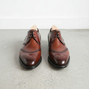 Handmade Men Brown Wing Tip Brogue Shoes, Brown Formal Shoes