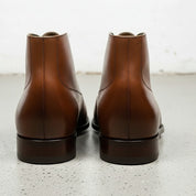 Handcrafted Brown Leather Ankle Boots for Men