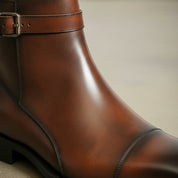 Handmade Men's Rich Tone Side-zip Ankle Boots