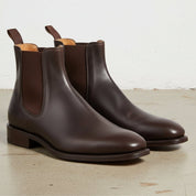 Handcrafted Brown Chelsea Ankle Boots