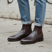 Handcrafted Brown Chelsea Ankle Boots