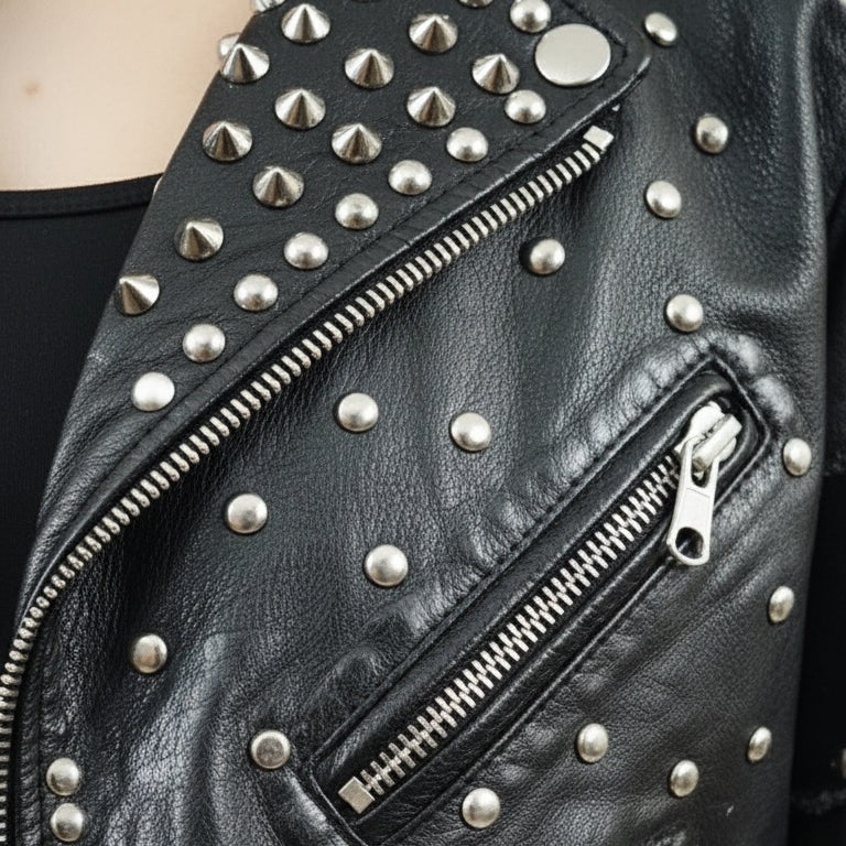 Women's Handmade Biker Leather Jacket