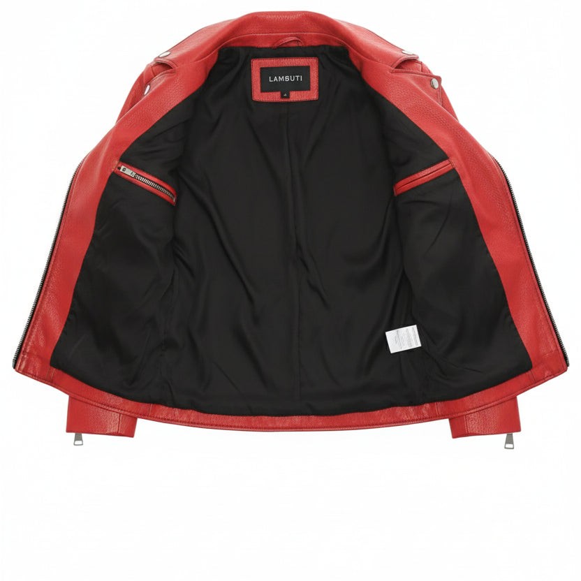 Women's Handmade Biker Leather Jacket