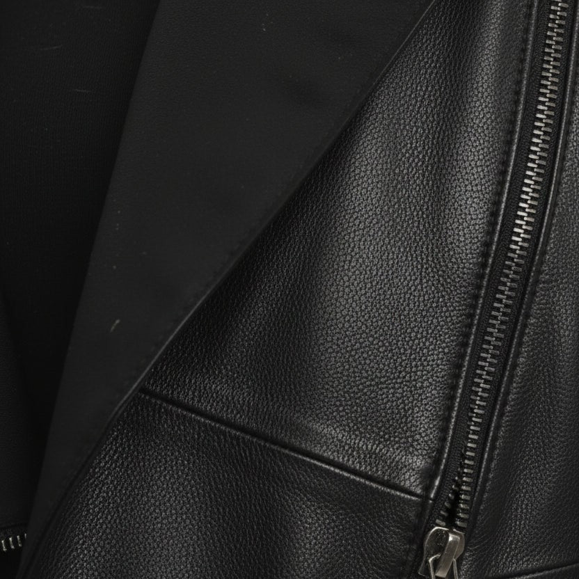 Women's Handmade Asymmetrical Zip Leather Jacket