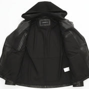 Women's Handmade Asymmetrical Zip Leather Jacket