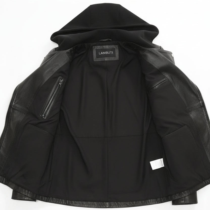 Women's Handmade Asymmetrical Zip Leather Jacket