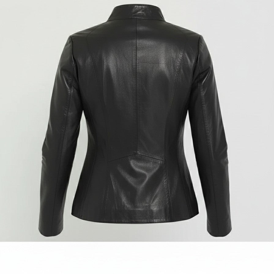 Women's Handmade Racer Leather Jacket