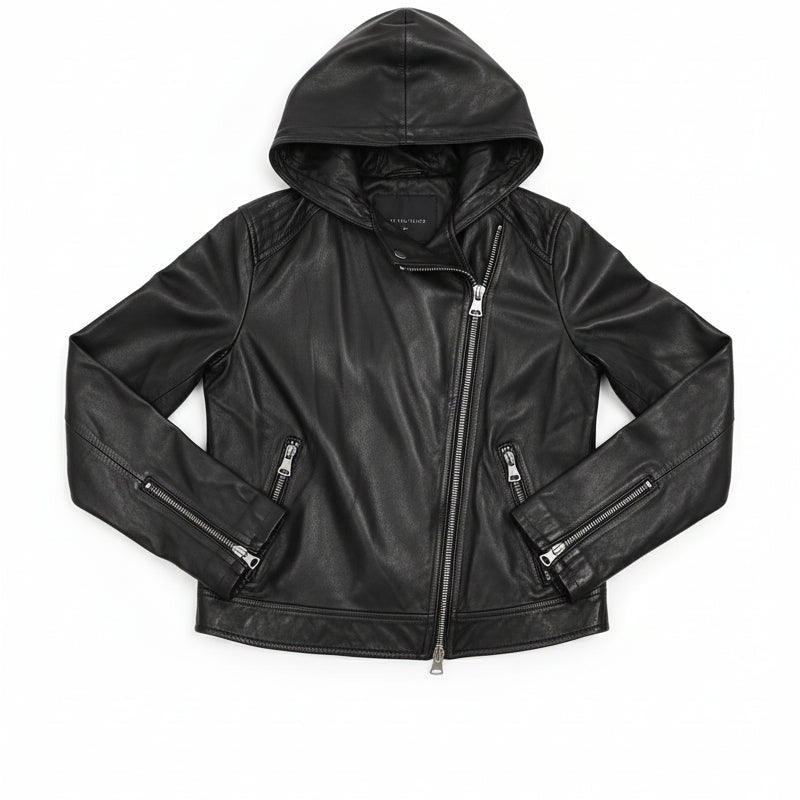 Women's Handmade Asymmetrical Moto Leather Jacket