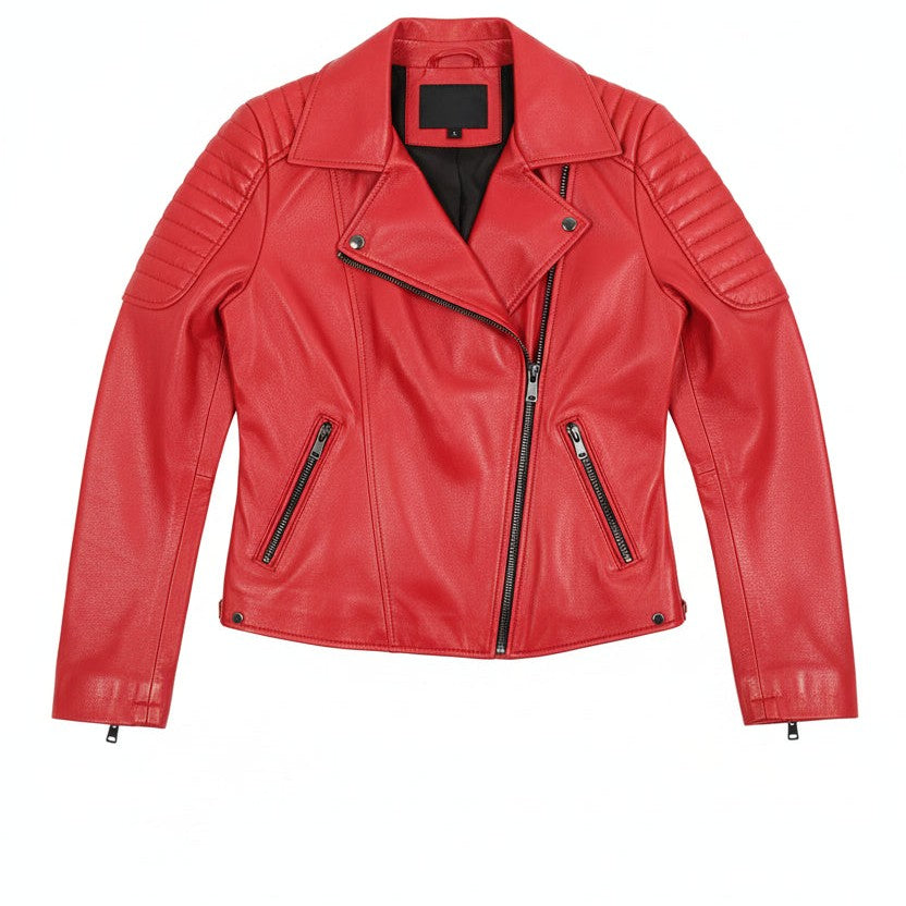 Women's Handmade Biker Leather Jacket