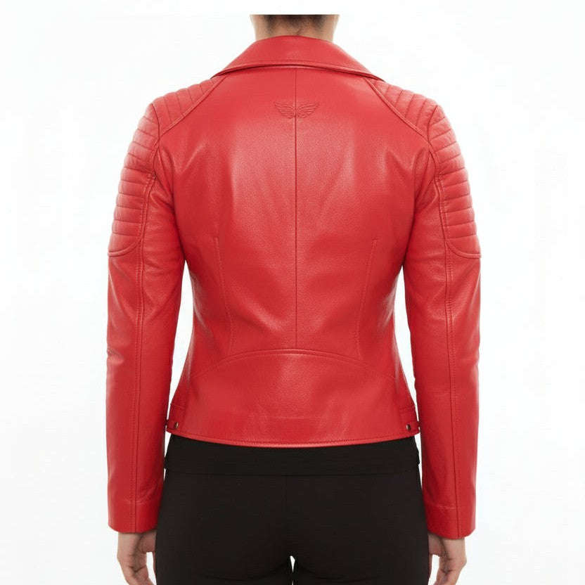 Women's Handmade Biker Leather Jacket