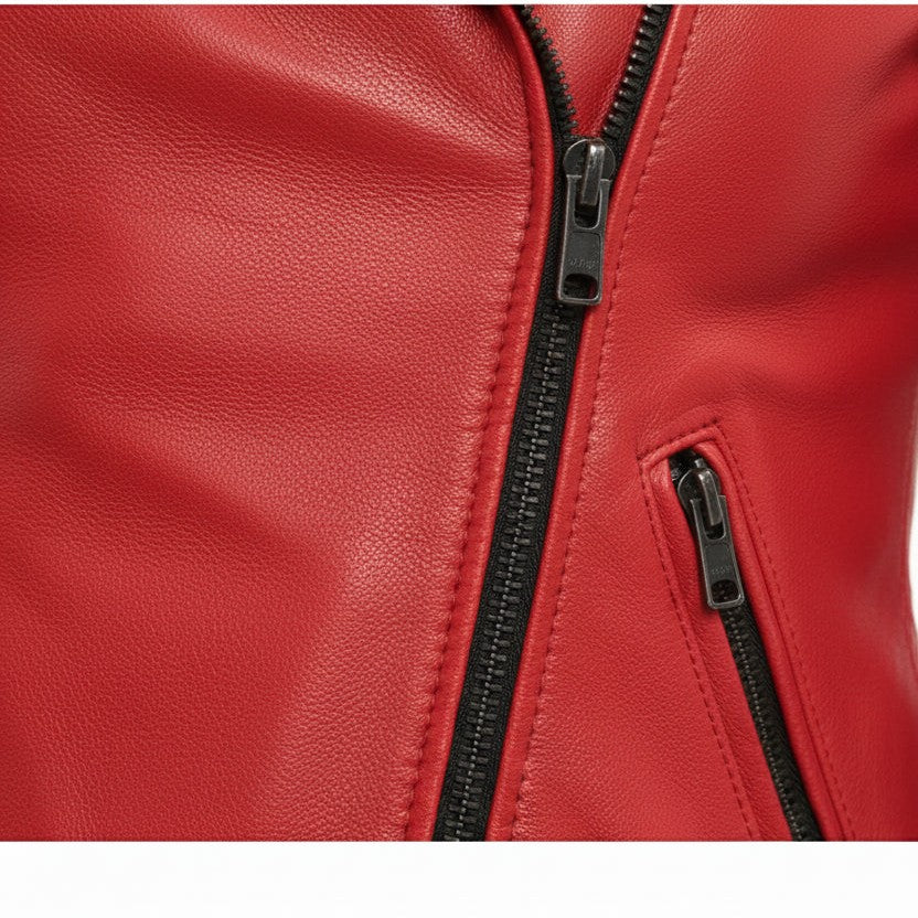 Women's Handmade Biker Leather Jacket