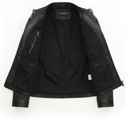 Women's Handmade Cafe Racer Leather Jacket