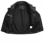 Women's Handmade Studded Biker Leather Jacket in Punk Rock Style