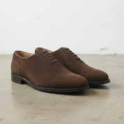 Handcrafted Men's Brown Suede Oxford Shoes