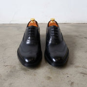 Men's Black Wingtip Oxford Leather Dress Shoes