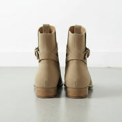 Handcrafted Beige Suede Ankle Boot for Men