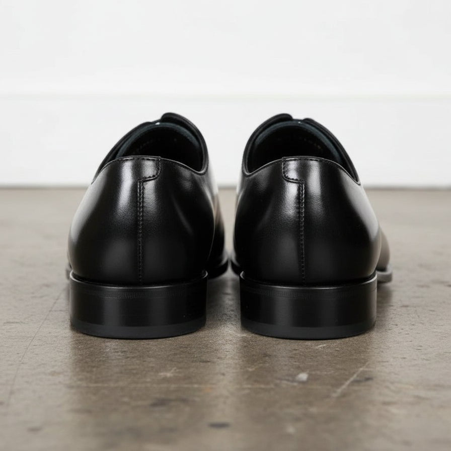 Handmade Men's Black Oxford Dress Shoes