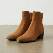 Handmade Men's Tan Suede Side Zip Ankle Boots