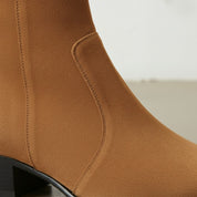 Handmade Men's Tan Suede Side Zip Ankle Boots